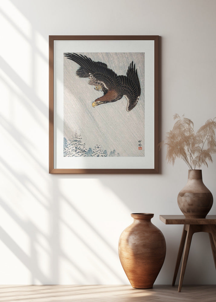 Eagle Flying In Snow (1933)