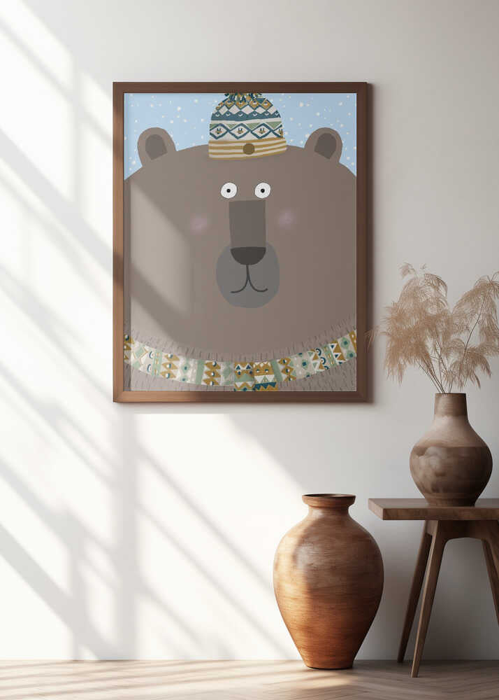 Brown Bear Wearing Winter Woolies by Carla Daly
