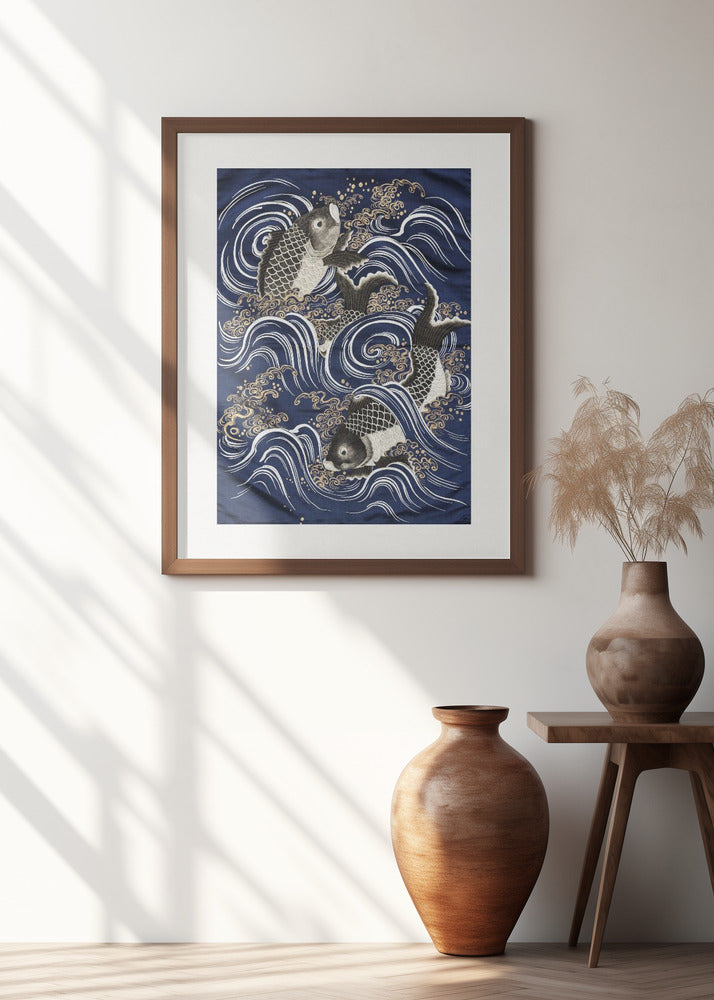 Carp In Waves During Meij Period