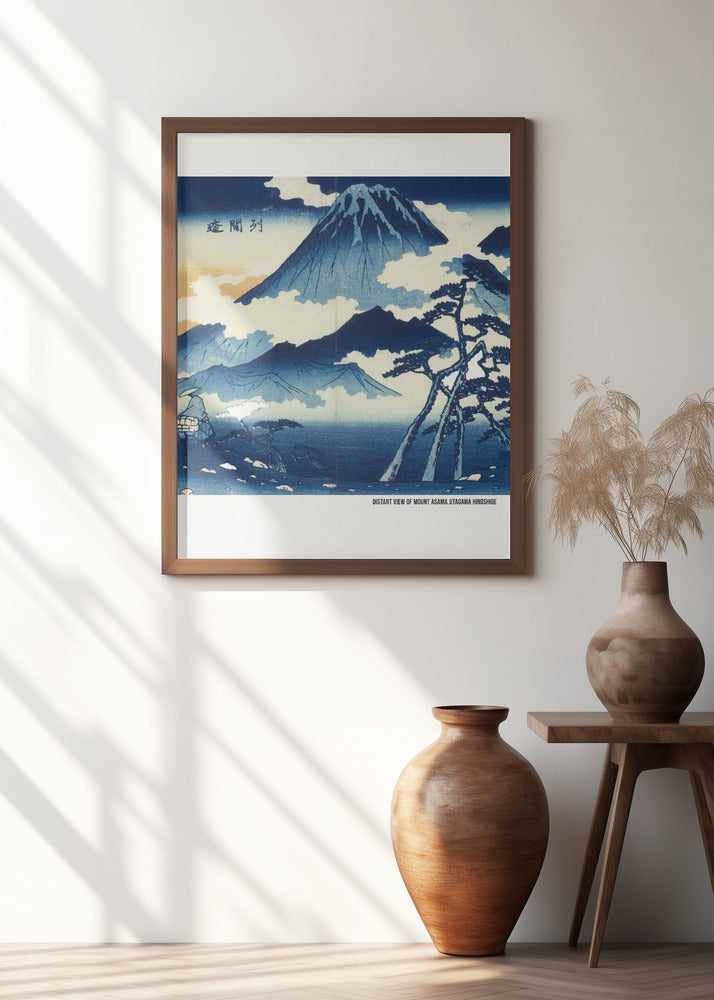 Distant View of Mount Asama In the Shinshu District