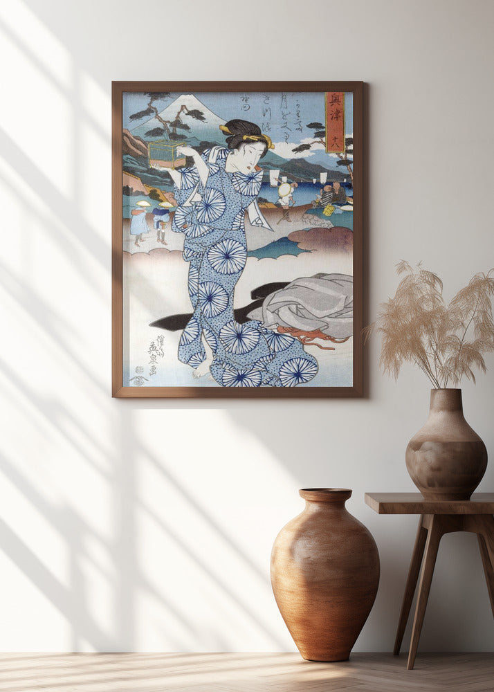 Japanese Woman (1830) Vintage Woodblock Print