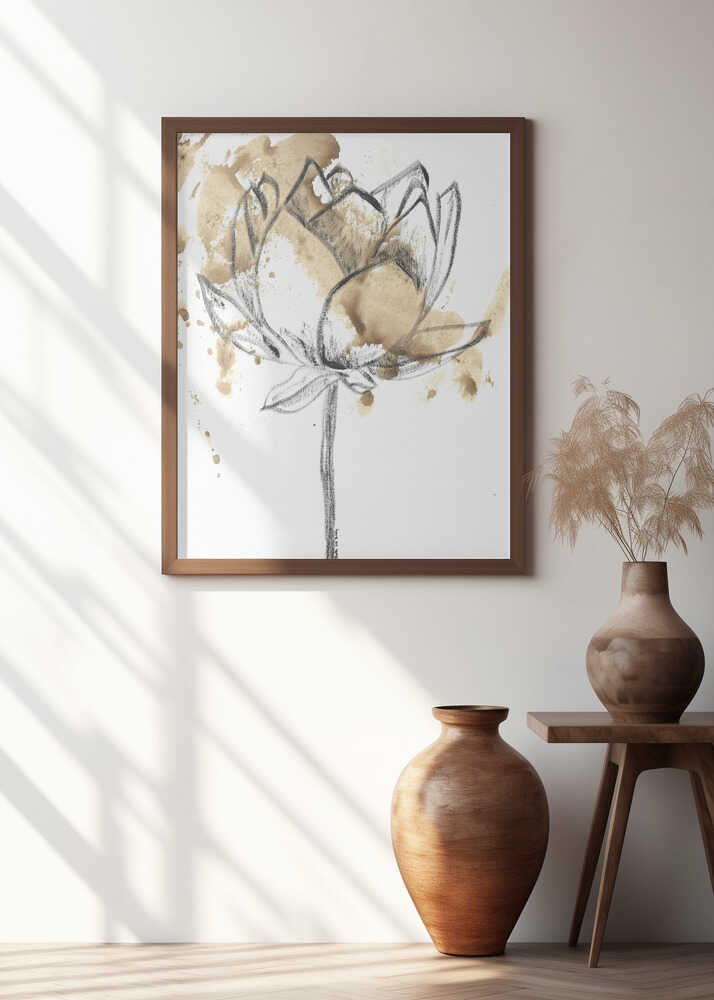 Petals and Ink Splash