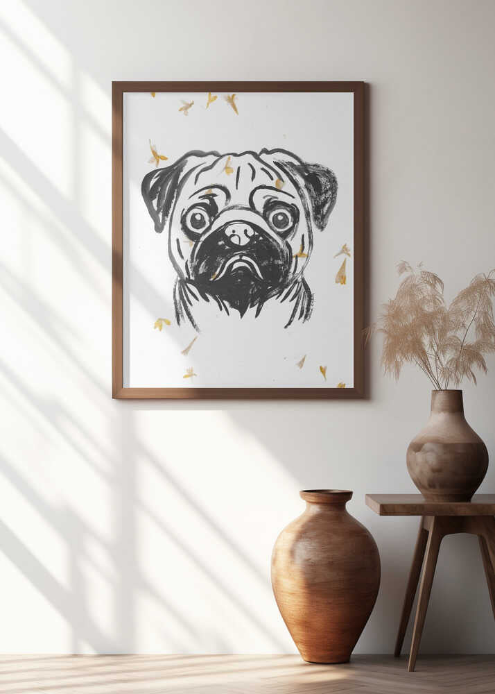 Pensive Pug Portrait
