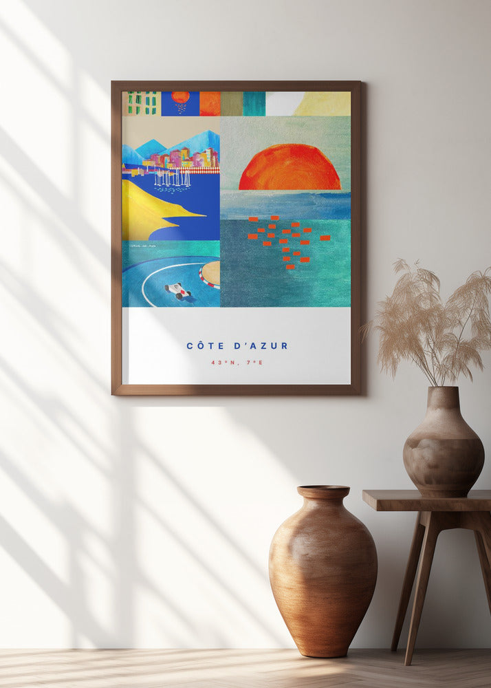 MODERN RIVIERA: COLOURFUL CÔTE D'AZUR POSTER
