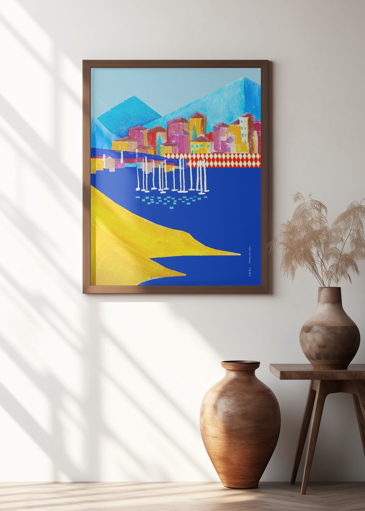 Colourful Port Town Between Mountain And The Sea