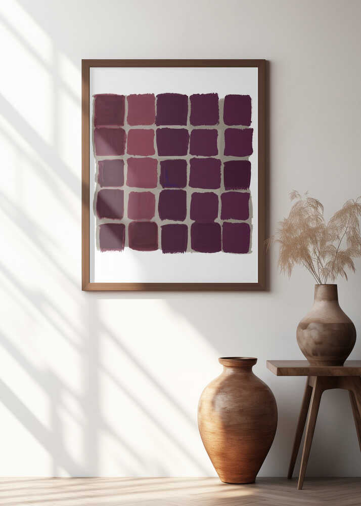 Red Checkered Square Print