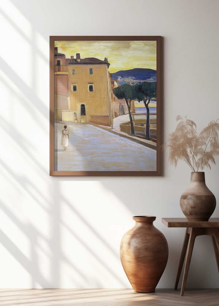 Woman Walking Down a Street