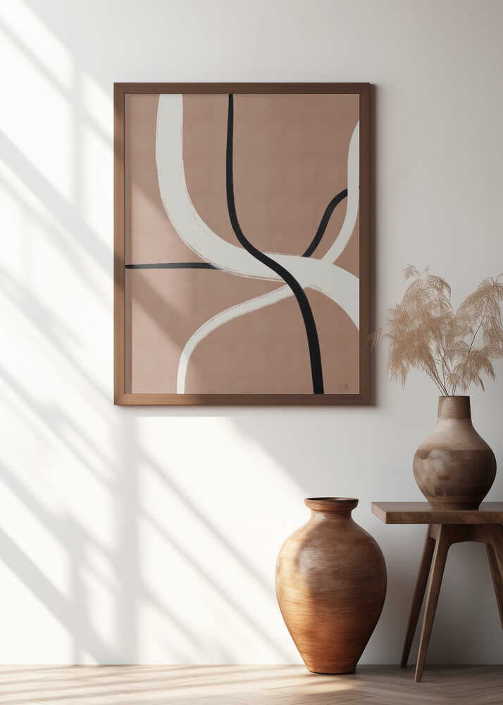 Abstract Lines 5 - Pantone 2025 Mocha Mousse