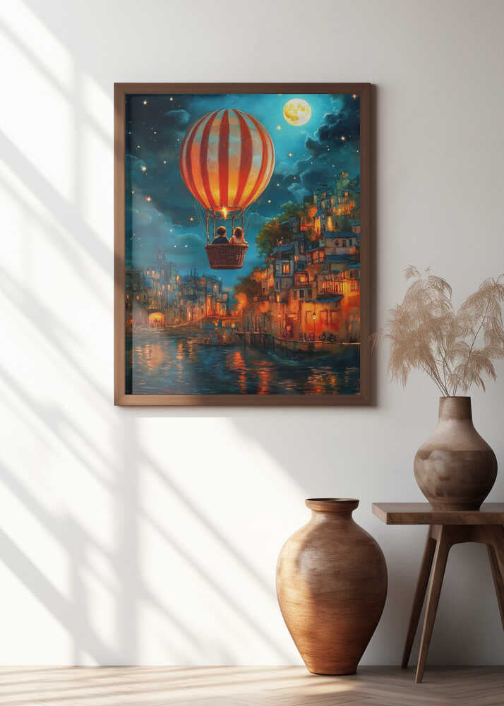 Balloon over midnight