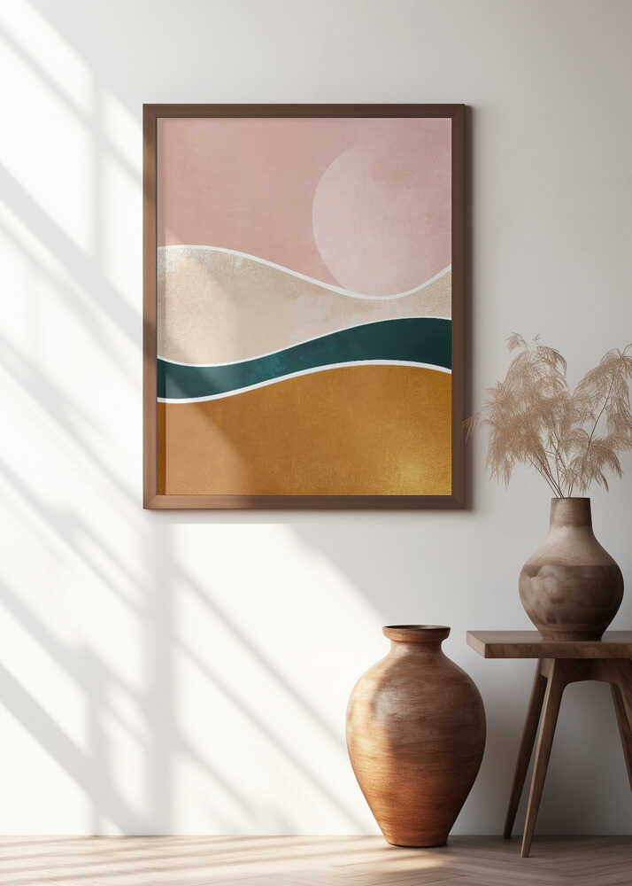 Moonrise Over Rolling Hills