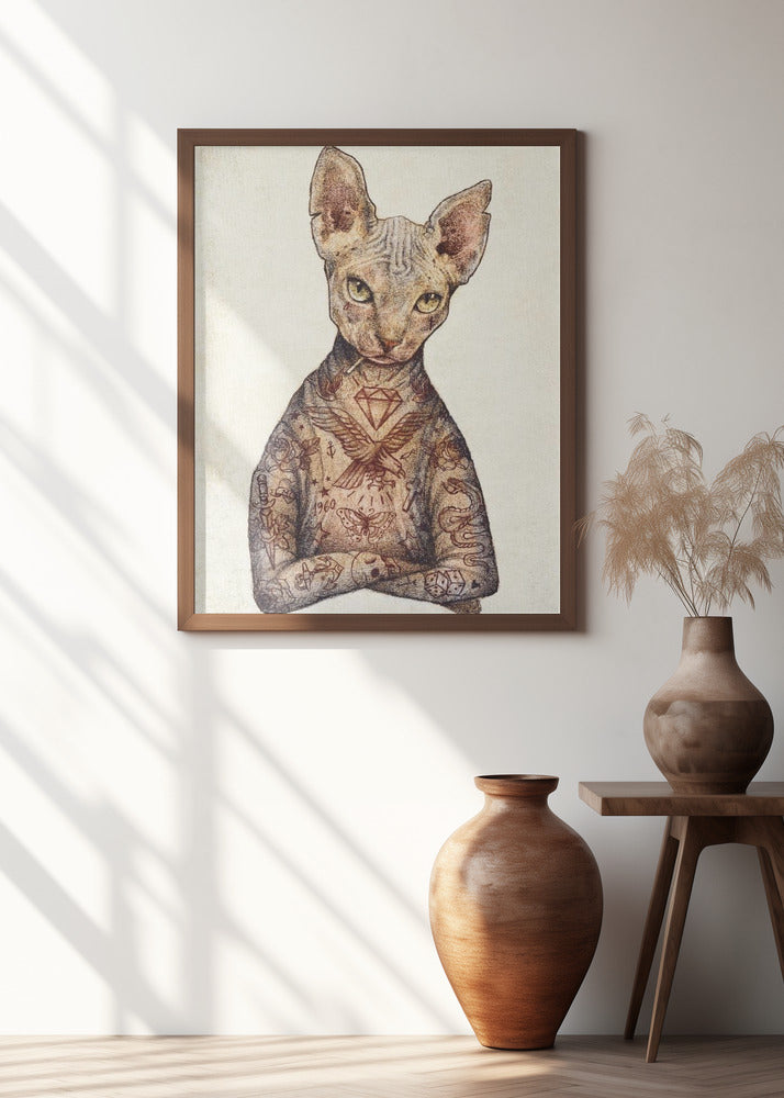 Stylish Tattoo Cat