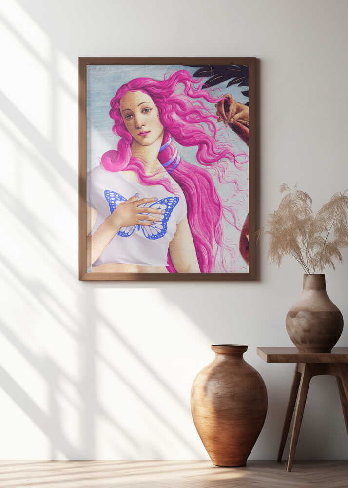 A Figure with Vibrant Pink Hair