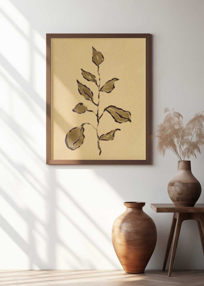 Golden Leaf Silhouette