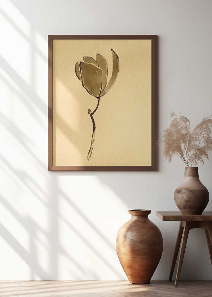 A Tulip On A Creamy Background