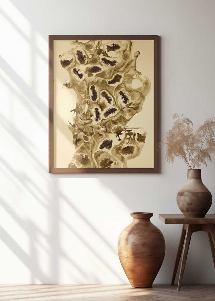 Organic Shapes And Textures In Sepia Tones