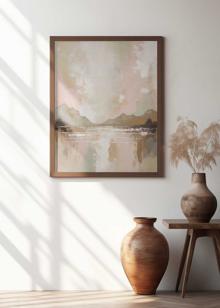 Mountains And A Reflective Water