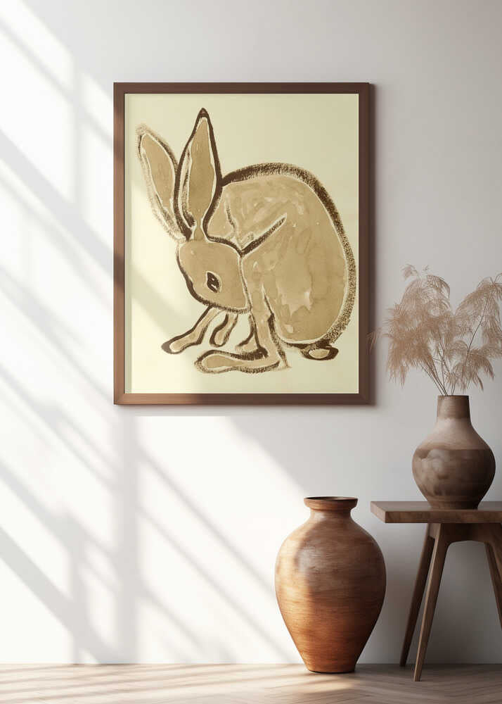 Rabbit in Sepia Tones