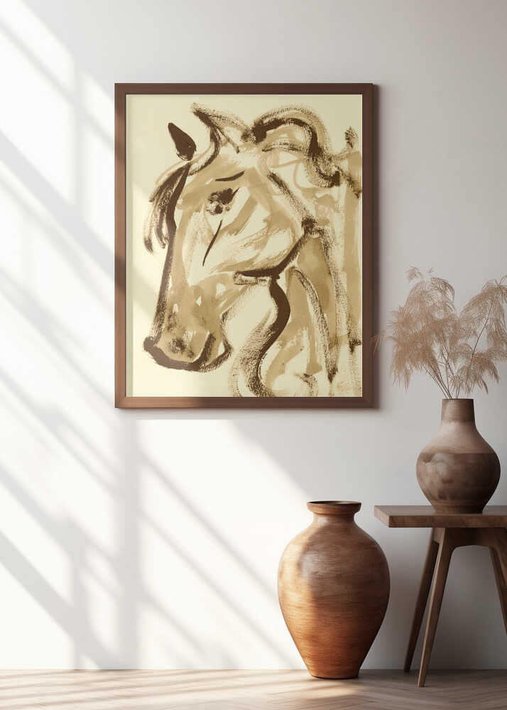 Horse Portrait in Sepia Tones