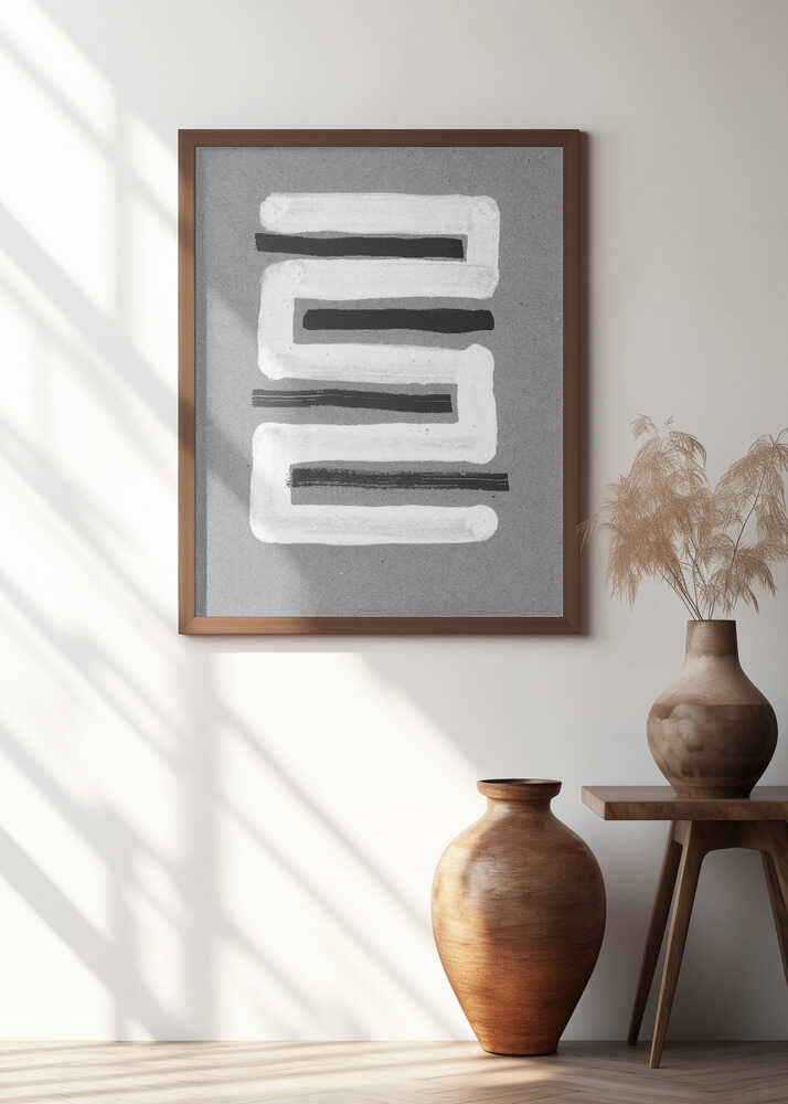 Black and White Zigzag Pattern