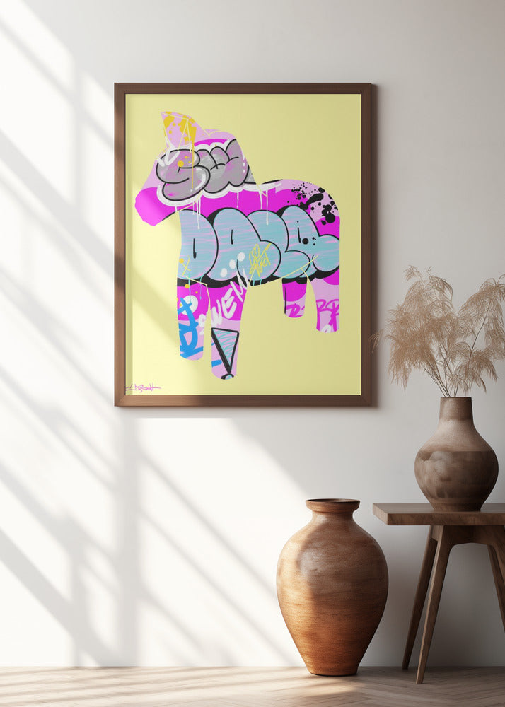 Graffiti Style Dala Horse