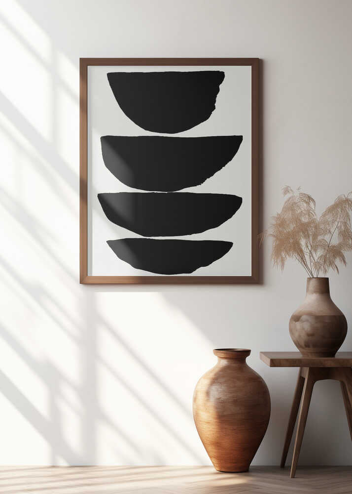 Minimalist Black Abstract Ellipses