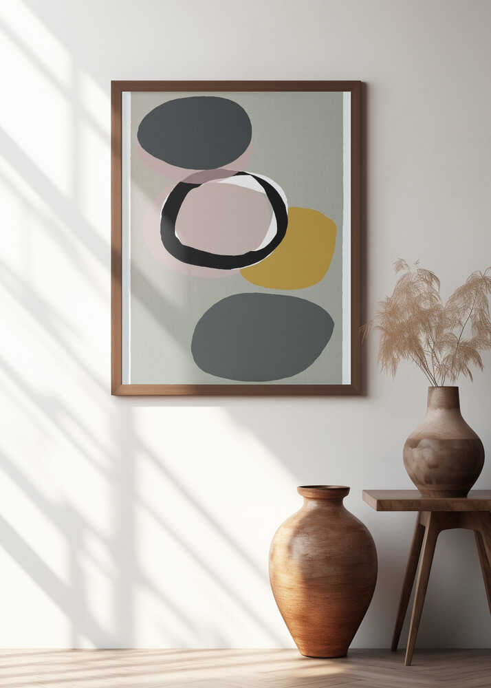 Abstract Circles in Muted Tones