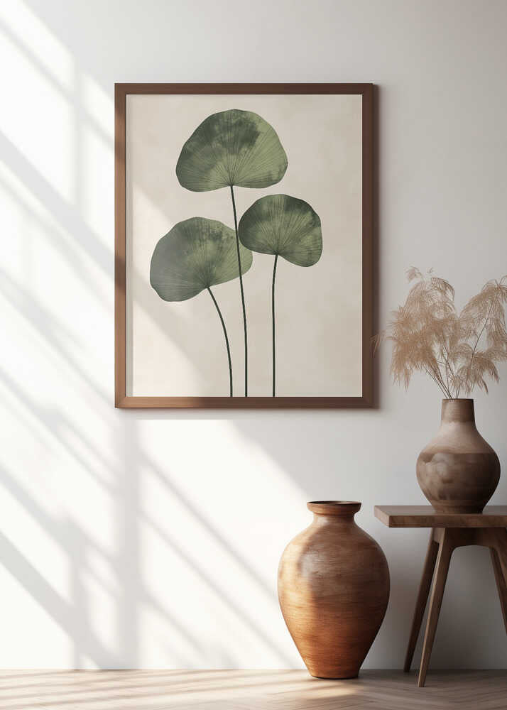 Green Leaves with Delicate Veins