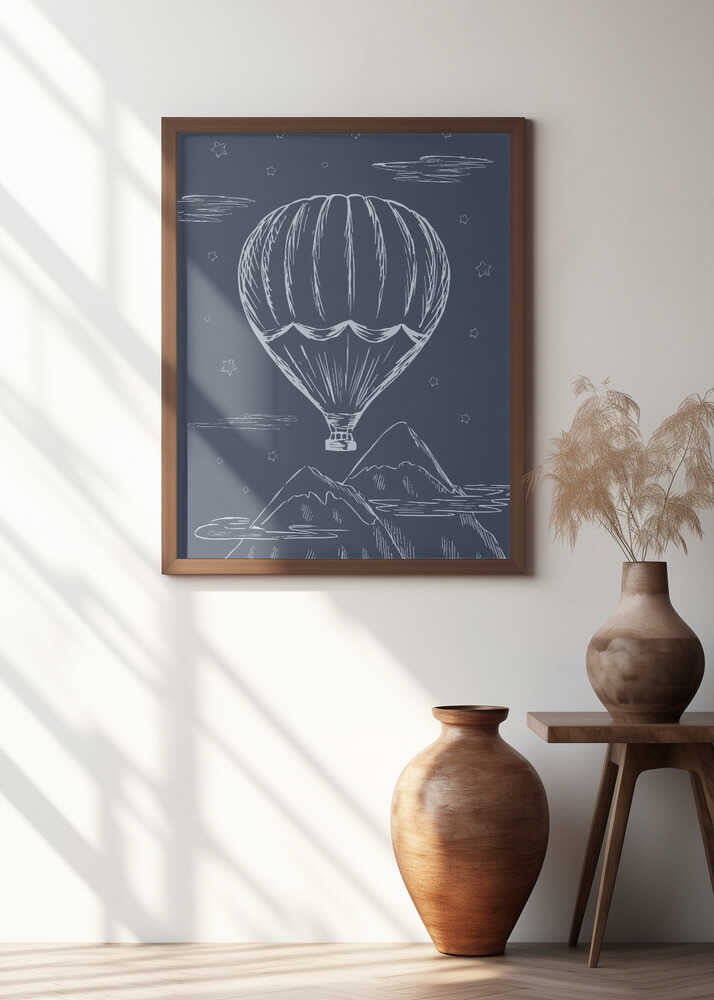 Air Balloon Vintage Blue