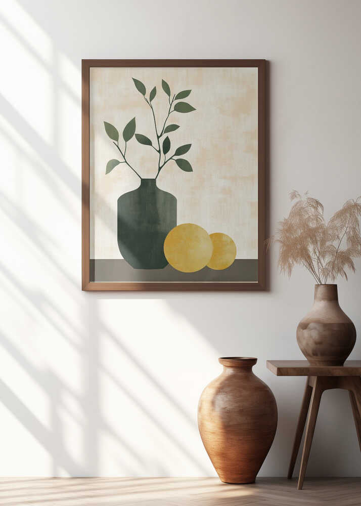 Simplistic Still Life with a Dark Vase