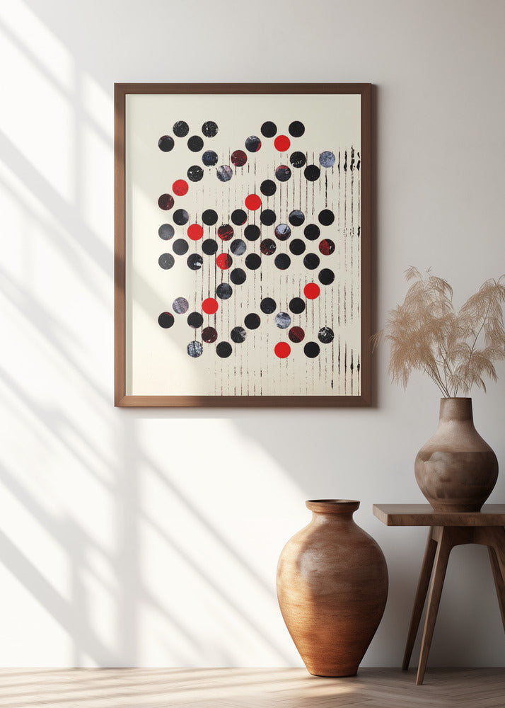 Red Black and Gray Circles