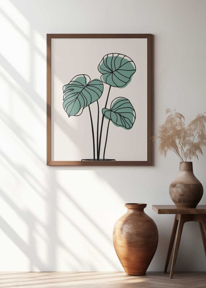 Stylized Monstera Plant
