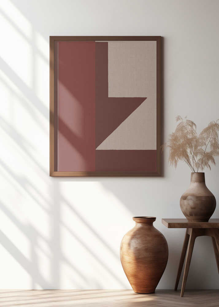 Red Geometric Composition