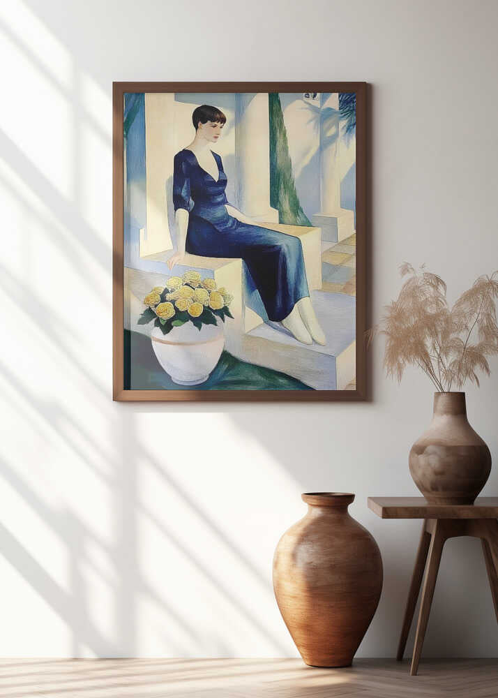 Woman In A Blue Dress