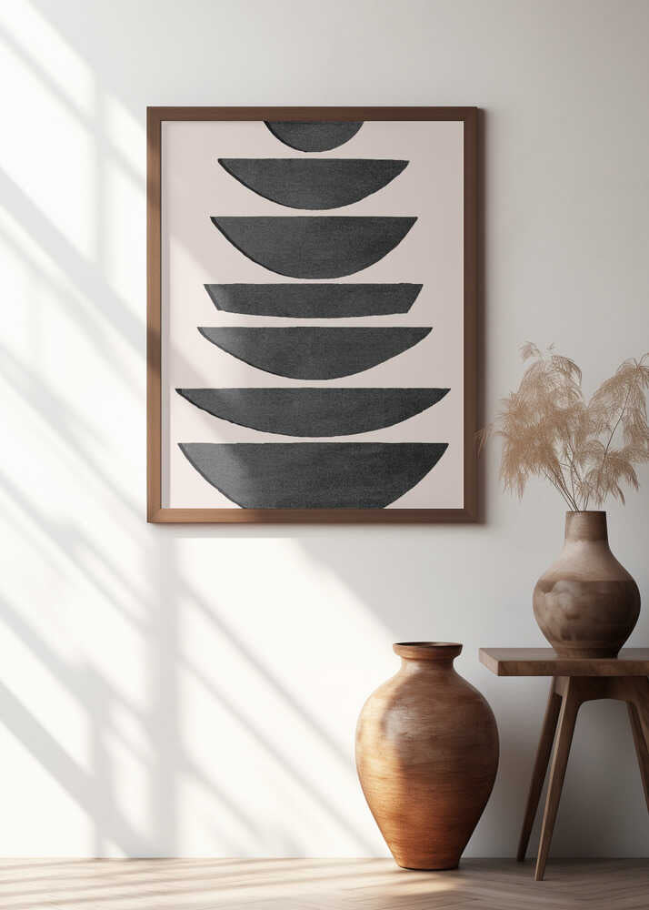 Stacked Black Semi Circles