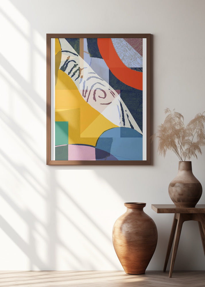 Vibrant Composition Of Geometric Shapes