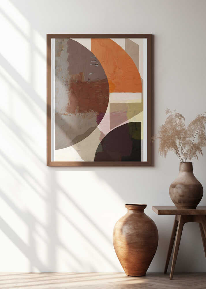 Bold Geometric Shapes And Earthy Tones