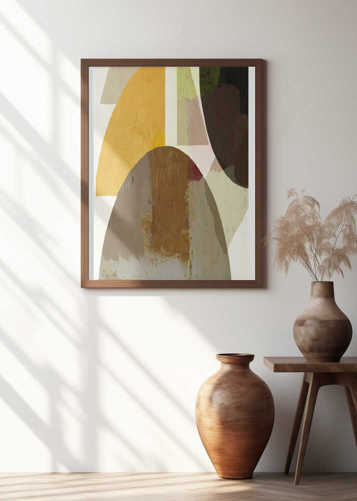 Bold Geometric Shapes In Earthy Tones