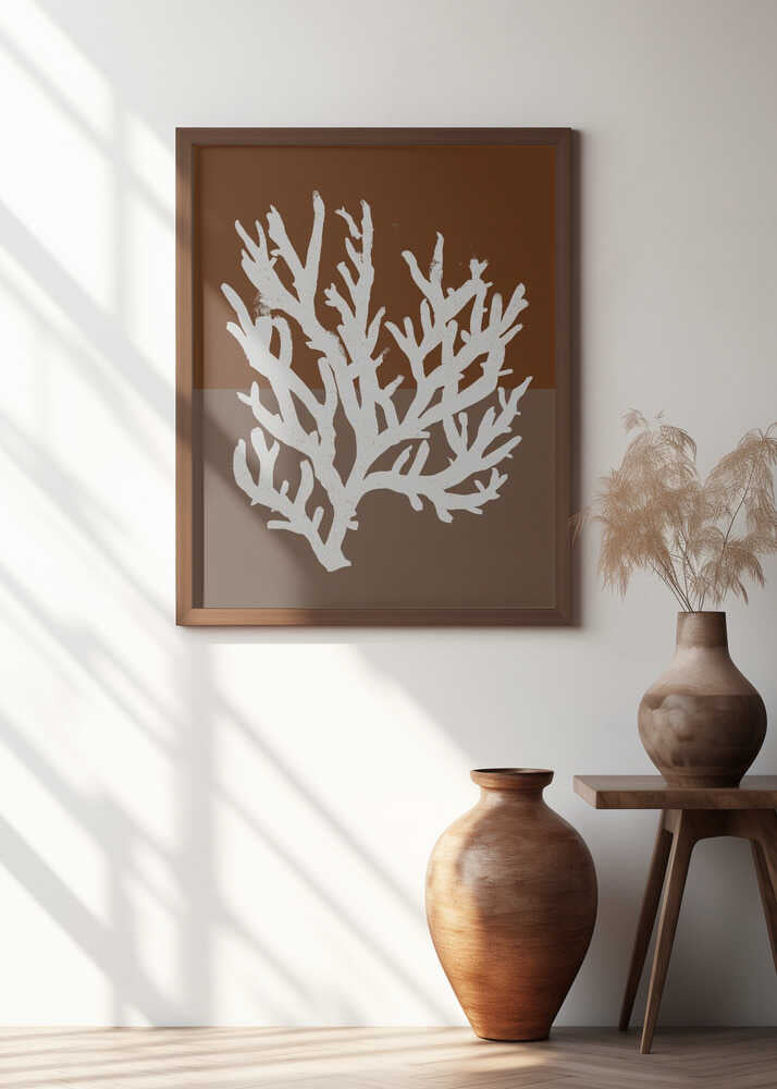White Coral Silhouette
