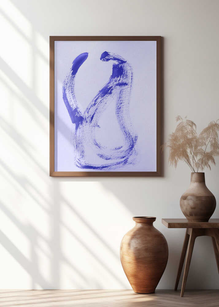 Flowing Indigo Shapes