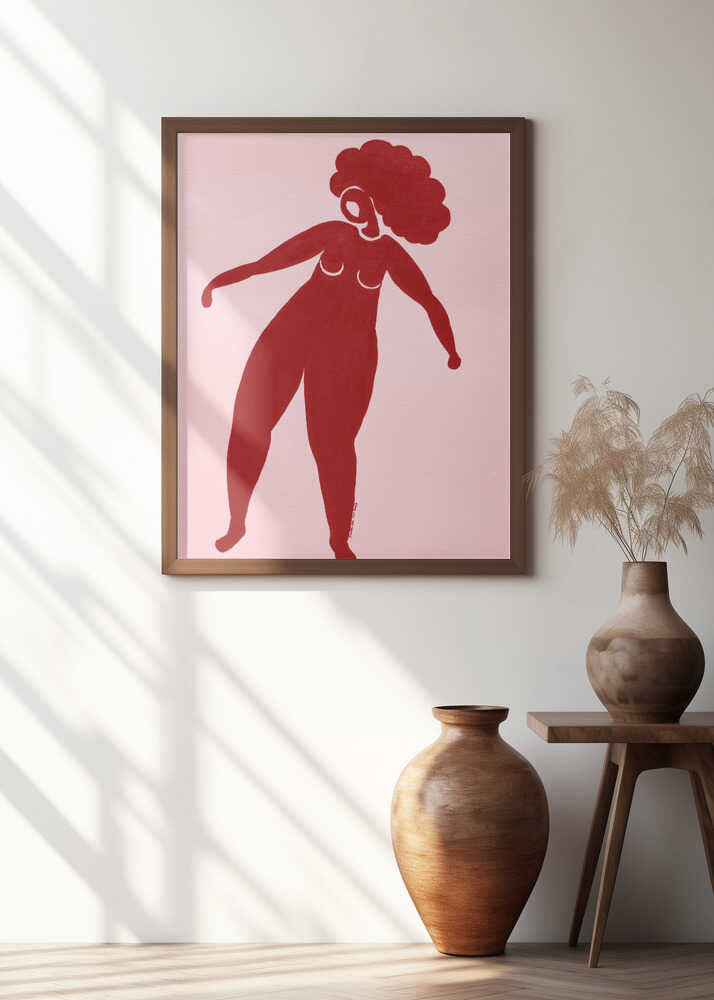 Bold Red Silhouette