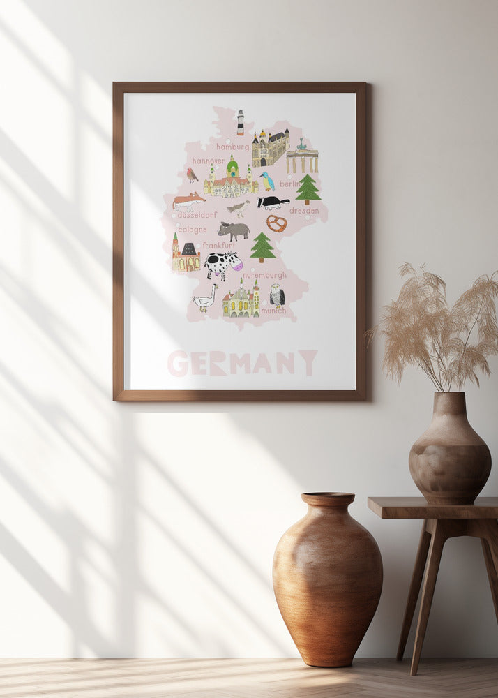Illustrated Map of Germany by Carla Daly