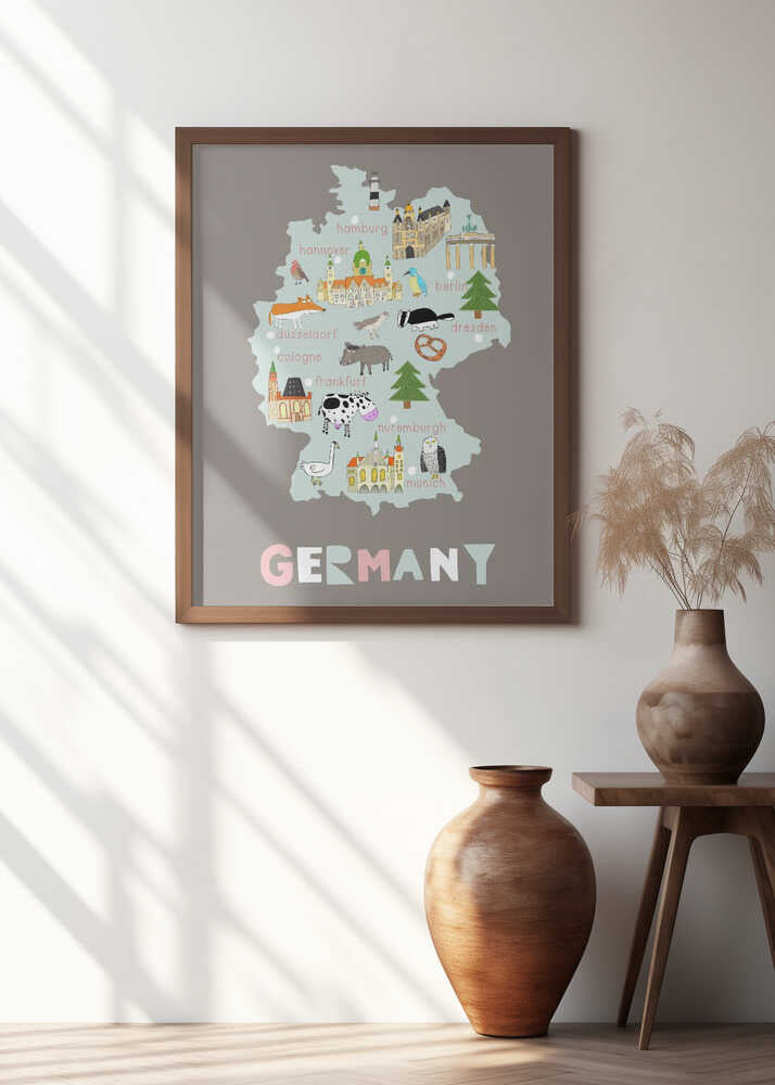 Illustrated Map of Germany by Carla Daly