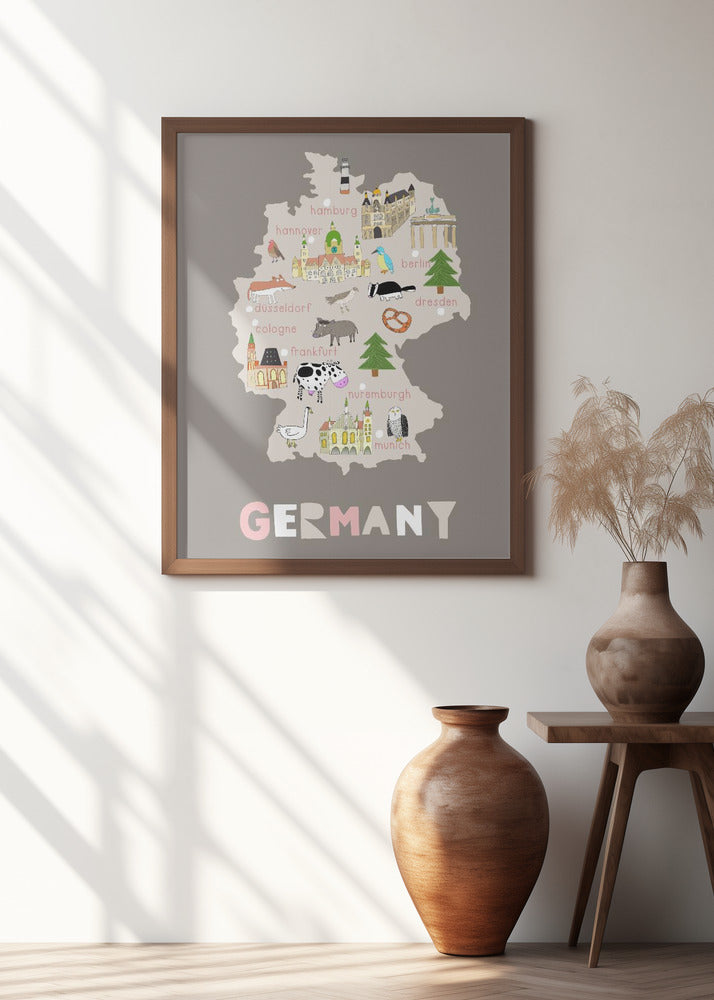 Illustrated Map of Germany by Carla Daly