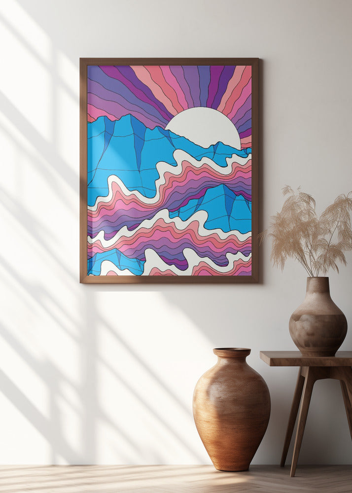 Psychedelic Mountain Sunrise