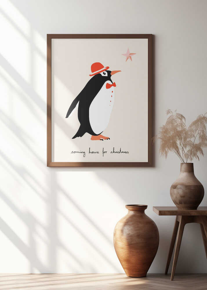 Coming home for christmas Festive Penguin