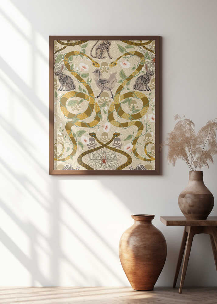 Gothic cottage warm earthy pattern