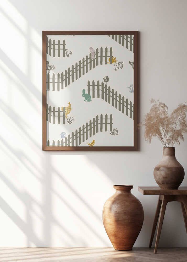 Garden view earthy tones pattern