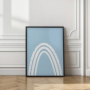 Art Prints of Black and White Rainbow