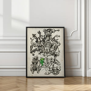 Art Prints of A gray mushroom cabbie No. 2