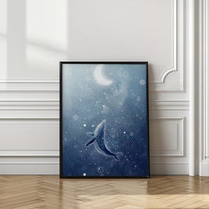 Canvas Art Print Galaxy Whale